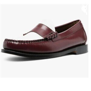 FOWT Dark Brown-white Men Stylish Round Toe Slip On Comfortable Loafers Shoes